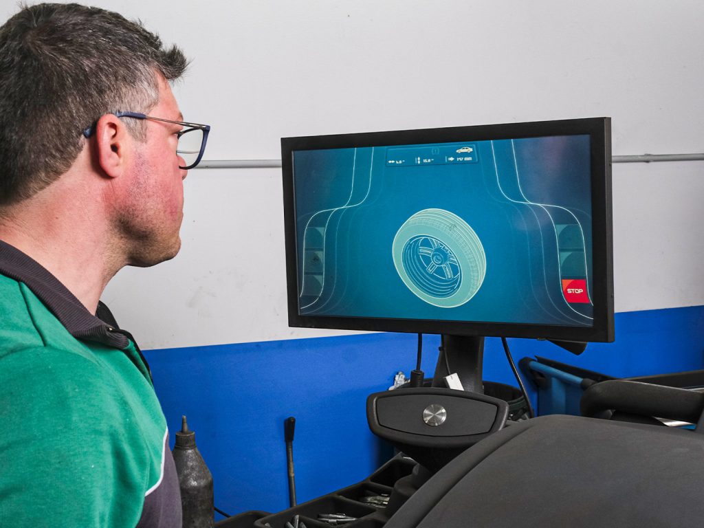 Uno pneumatico analizzato al computer